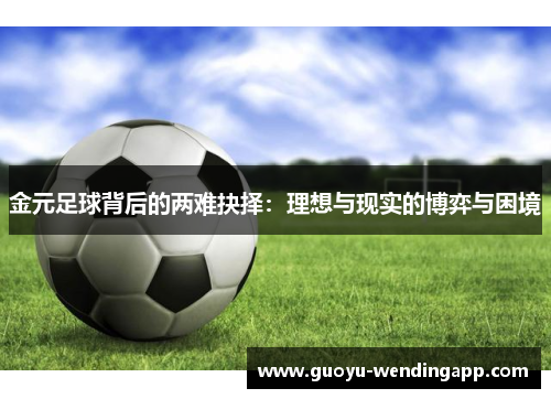 金元足球背后的两难抉择：理想与现实的博弈与困境